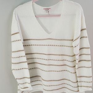 White and Gold Sweater